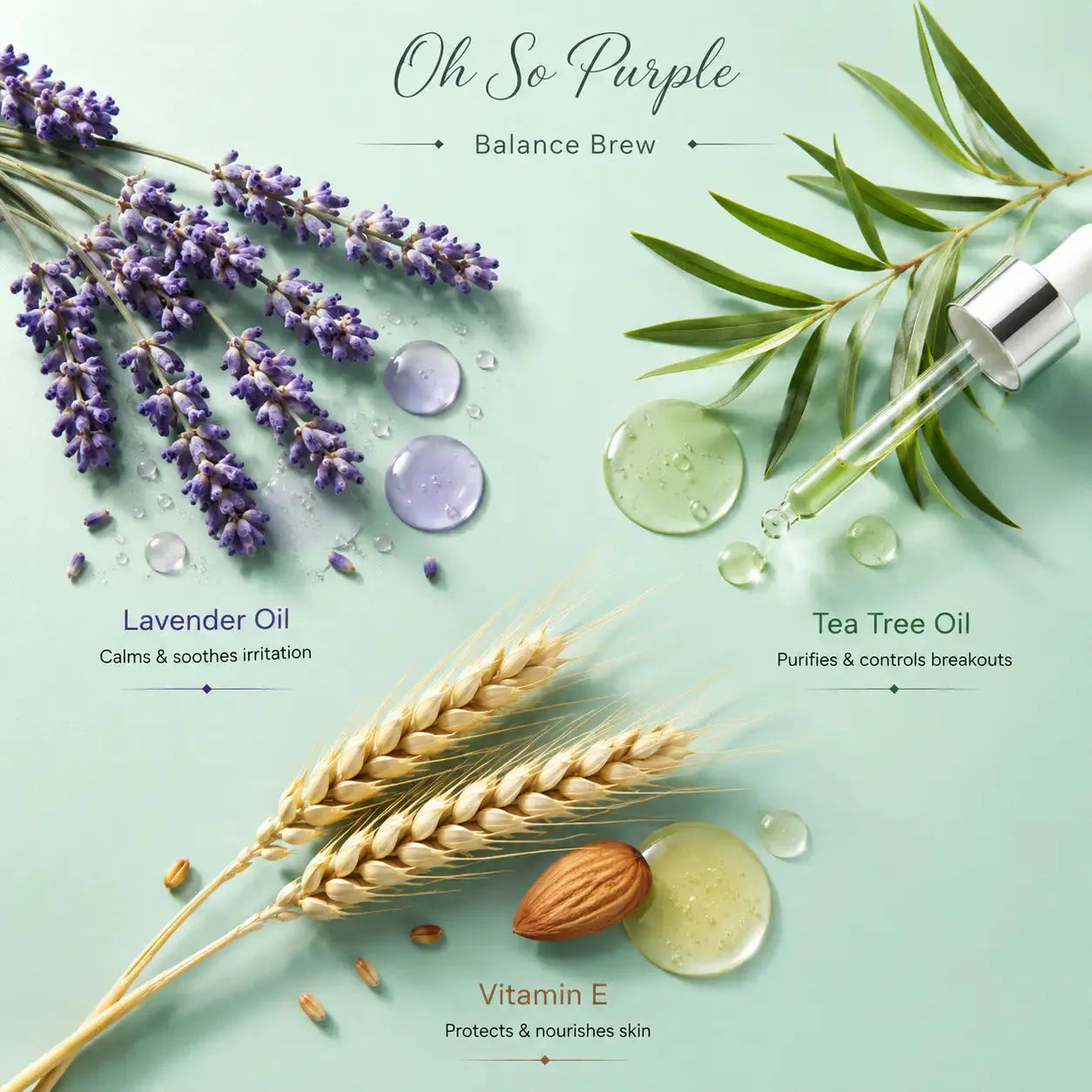Balance Brew Cleanser - Tea Tree Oil, Glycerin, Lavender Oil (185 ml)